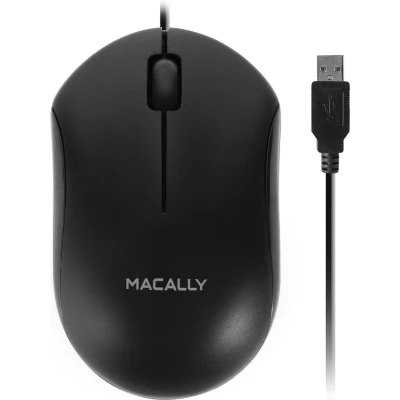 Afbeelding van Macally QMOUSE B 3 Knops optische bedrade USB A muis Zwart