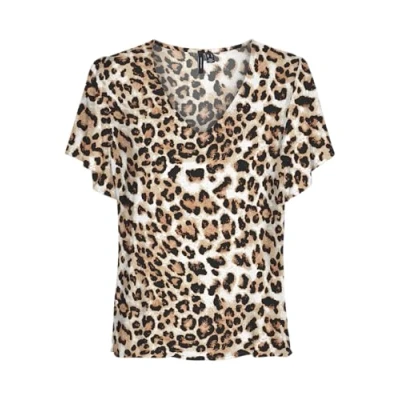 Afbeelding van VERO MODA VMEASY JOY V NECK SS BLOUSE WVN GA Dames T shirt Maat XS