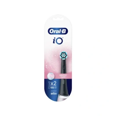 Afbeelding van Oral B iO Gentle Care Originele opzetborstels Voor Gevoelig Tandvlees 2 stuks Zwart
