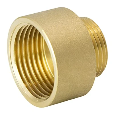 Afbeelding van VARIOSAN Mofnippel verloopstuk 15075, 1/2&quot; x 3/8&quot; IG/AG, messing, geschikt voor drinkwater