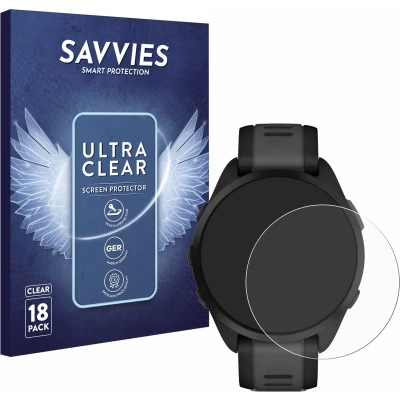 Afbeelding van Savvies Screenprotector voor Garmin Forerunner 165 Folie Beschermfolie transparant (18 Stuks)