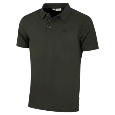 Afbeelding van Calvin Klein Campus Golfpoloshirt Geribbelde Hunter groene camouflage M