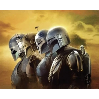 Afbeelding van Komar Artprint Star Wars The Mandalorian Line Up 40 x 60 cm (breedte hoogte) kinderkamer, decoratie (set)