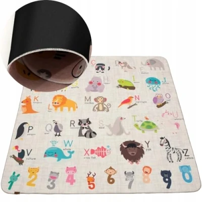 Afbeelding van Hamur Home Babyspeelkleed Antislip Speelkleed Opvouwbaar Kruipmat Kinderen Babytapijt 150 X Cm Voor Kinderkamers Speelkamers Wasmachines Wasbaar Kindermat (Dieren)