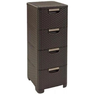 Afbeelding van Curver Style Ladesysteem 4x 14L Bruin
