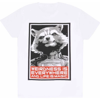Afbeelding van Marvel Guardians Of The Galaxy Vol 3 Red Rocket Mens Tshirt XL Wit