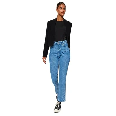 Afbeelding van Trendyol TWOAW24JE00061 Volwassenen Vrouwen Jeans Blauw 38