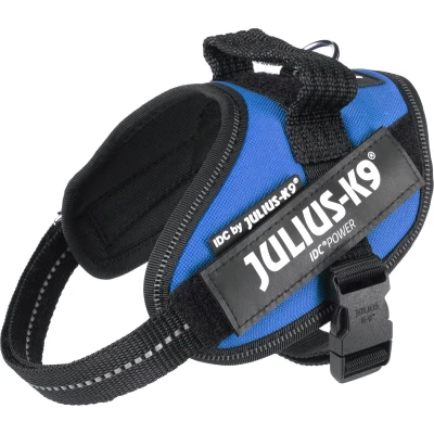 Afbeelding van Julius K9 Power Harnas / Tuig voor Labels Blauw MAAT MINI XS 40 53 CM Geschikt honden van 4 7 kg