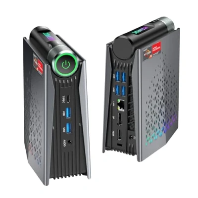 Afbeelding van ACEMAGICIAN RGB Mini PC Gaming AMD Ryzen 9 6900HX (8C/16T, tot 4,9 GHz), 16 GB DDR5 512 NVME PCIe3.0 SSD, Radeon 680M Micro Desktop Computer met 3 modi aanpassingWIFI6Dubbele ventilator