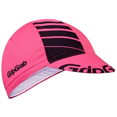 Afbeelding van GripGrab Lightweight Zomer Fietspet Mesh Cycling Cap Retro Fietsmuts UV Bescherming Helmmuts Roze/Zwart Unisex Maat S/M (54 59 cm)