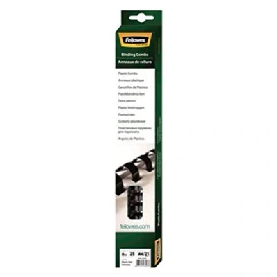 Afbeelding van Fellowes Plastic bindrug (A4, 6 mm, detailhandelverpakking) 25 stuks blauw