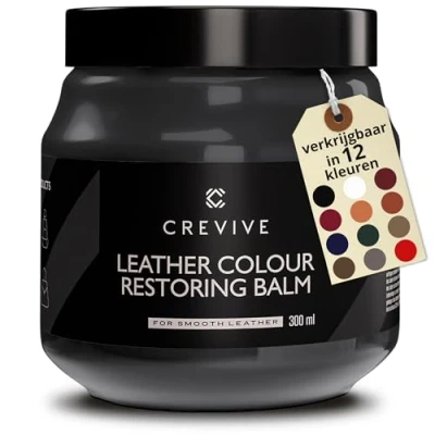 Afbeelding van CREVIVE Reparatieset voor leer, grijs, 300 ml, leerverzorging, auto, reparatie bank, autostoel