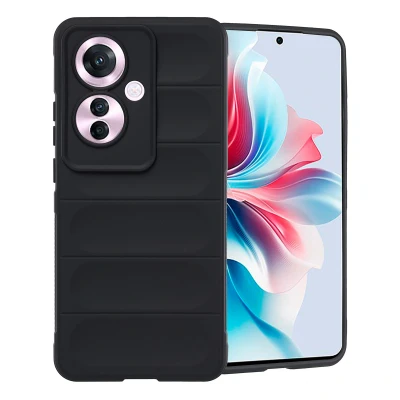 Afbeelding van Oppo Reno 11 F Hoesje Siliconen en TPU (zacht) iMoshion Softcase/Backcover Zwart Telefoonhoesje