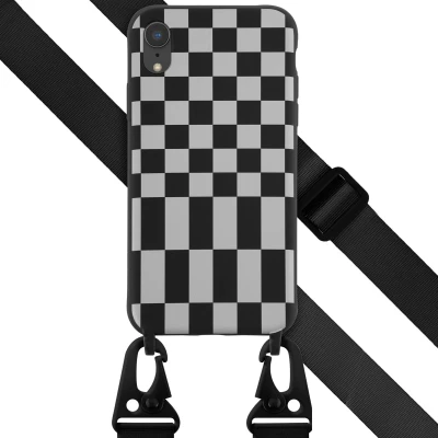 Afbeelding van Apple iPhone Xr Hoesje Siliconen en TPU (zacht) Selencia Softcase/Koordhoesje/Backcover Zwart Telefoonhoesje