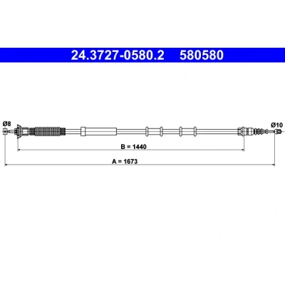 Afbeelding van Ate Handremkabel 24.3727 0580.2