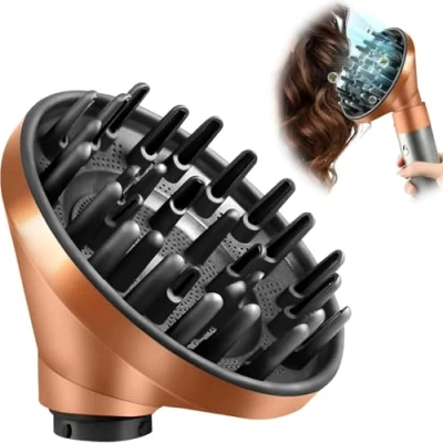 Afbeelding van Draagbare haardiffusor opzetstuk voor Dyson Airwrap HS05 HS03 HS01, haardroger diffusor mondstuk om te zetten Styler naar haardroger, goud