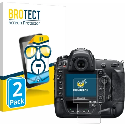 Afbeelding van BROTECT Screenprotector voor Nikon D4 Folie Beschermfolie transparant (2 Stuks)