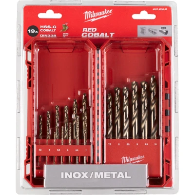 Afbeelding van MILWAUKEE 4932493867 HSS G metaalborenset RED COBALT 19 delig