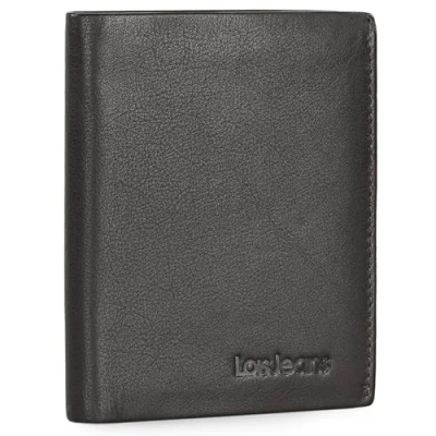 Afbeelding van Lois Porte Monnaie homme Cuir Souple Petit Format Bourse Multi Rangements Anti RFID. Carte Cuir. 205210, Bruine