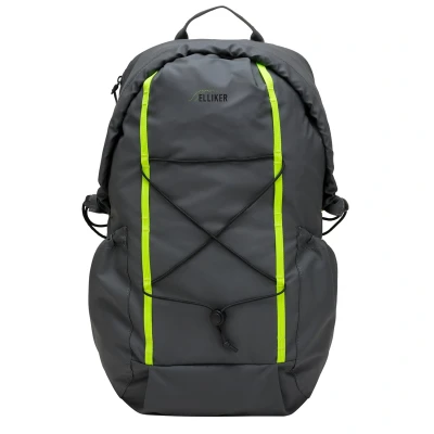 Afbeelding van Elliker Kiln Hooded Zip Top Backpack 22L greyneon Laptoprugzak