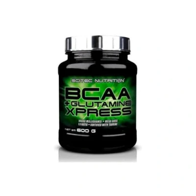 Afbeelding van Scitec Nutrition BCAA + Glutamine Xpress Essentieel aminozuurmengsel met 5g 2:1:1 BCAA&#039;s Verrijkt Taurine, 600 g, Appel
