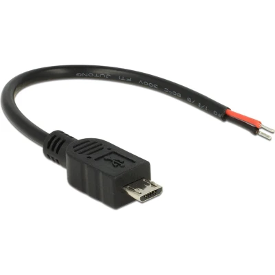 Afbeelding van Delock 2x open eind&gt;micro USB voedingskabel voor Raspberry Pi