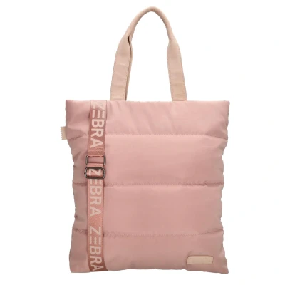 Afbeelding van Zebra Trends Elske Puffer Shopper Oudroze Schoudertas