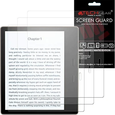 Afbeelding van TECHGEAR [Pack van 3 Matte Screen Protectors voor Amazon Kindle Oasis (2019 Release / 10e Generatie) ANTI GLARE/MATTE met reinigingsdoek en applicatiekaart