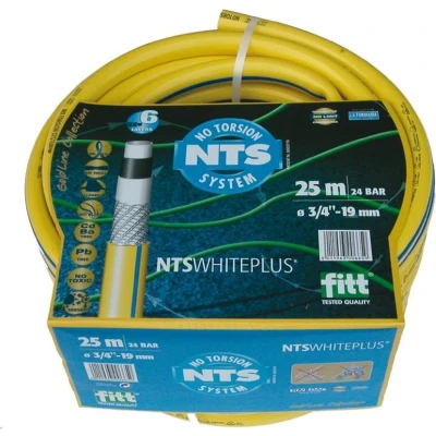 Afbeelding van Talen Tools No Torsion White Plus Fitt Getricoteerde Gele Slang 1 1/4&quot; 50 meter