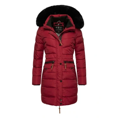 Afbeelding van Navahoo Paula Winterjas, Dames, Maat: XS, Dark red with black fur