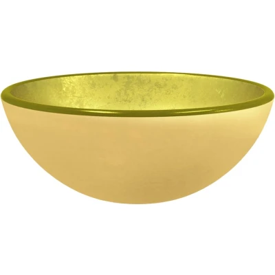 Afbeelding van Wasbak 30x12 cm gehard glas goudkleurig