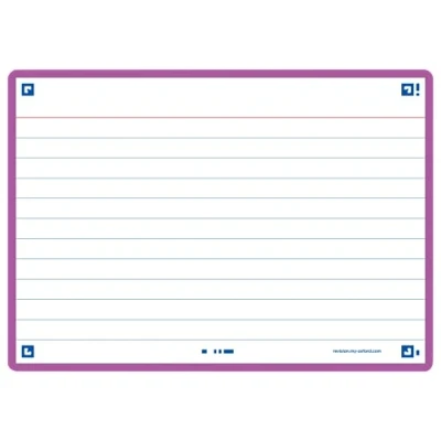 Afbeelding van Oxford Flash 2.0 Flashcards Gelijnd A6 Licht Paarse rand 80 stuks