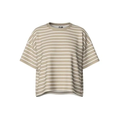 Afbeelding van Pieces Dames Pcchilli Summer 2/4 Sweat Stripe Noos Bc, Crockery., XL