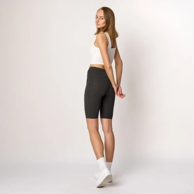 Afbeelding van Merry Style MS MS10 145 LE Dames Leggings Sport Vrijetijdsbroek Kort Viscose Sporbroek Yogabroek Donker Gemêleerd L
