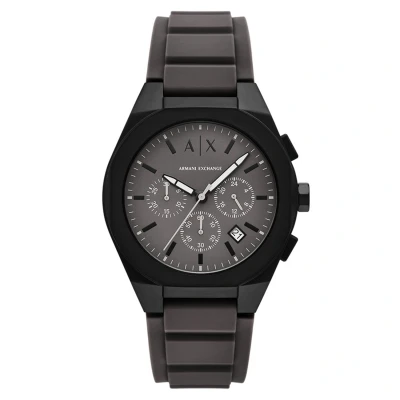 Afbeelding van Armani Exchange Quartz Grijs Heren horloge met grijze wijzerplaat &amp; siliconen band