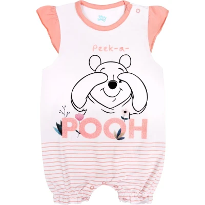 Afbeelding van Wit, babyrompertje met Winnie de Poeh motief / 62 cm