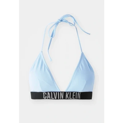 Afbeelding van Calvin Klein Swimwear Intense Power Triangle Bikinitop, Dames, Maat: XXL, Skim blue