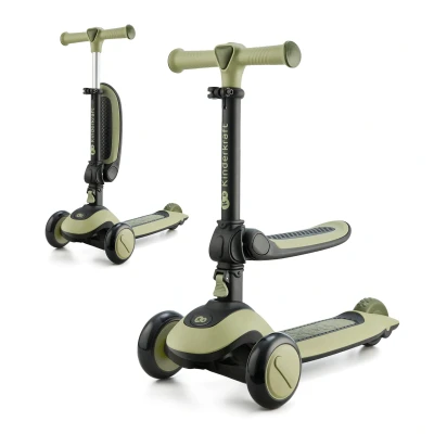 Afbeelding van Kinderkraft Halley Grassland Green 2 in 1 Step/Loopfiets KRHALL00GRE0000