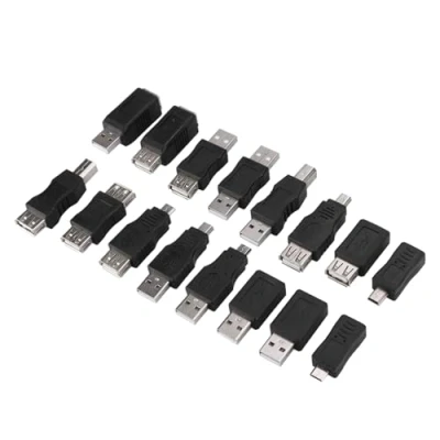 Afbeelding van KSTE micro USB adapter, 16 stuks, multifunctionele 2.0 stekker naar aansluiting