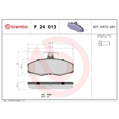 Afbeelding van Brembo Remblokset P 24 013