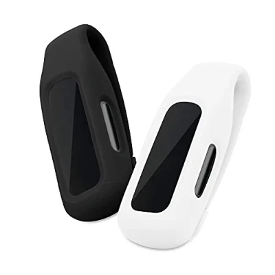 Afbeelding van kwmobile 2 x cliphouders compatibel met Fitbit Inspire 3 / Ace Clip On Holder Vervangende Set Zwart/Wit