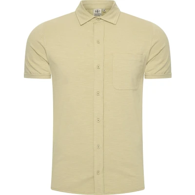 Afbeelding van Mario Russo Korte Mouwen Overhemd heren Polo shirt t 3XL Licht olijfgroen