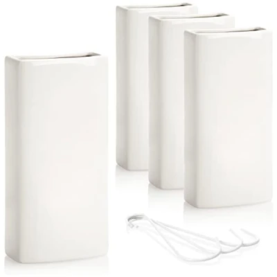 Afbeelding van COM FOUR® 4x luchtbevochtiger verwarming radiator vering binnen waterverdamper van keramiek (wit binnenophanging)