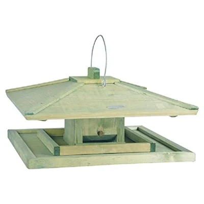 Afbeelding van Esschert Design Vogelvoederhuisje Groen 21 cm x 38.5