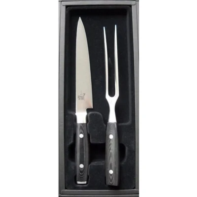 Afbeelding van Yaxell Ran Messenset Giftset 2 delig Vleesmes van 18 cm en een Vleesvork 16 69 La...