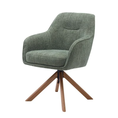 Afbeelding van Nordic Home Ellis armstoel Stof groen