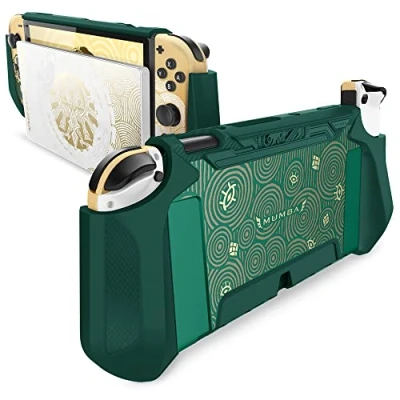Afbeelding van Mumba Dockbare Hoes voor Nintendo Switch OLED (2021) [Blade serie] TPU Grip Beschermhoes Accessoires Compatibel met Console 7 Inch en Joy Con Controller (Groente)