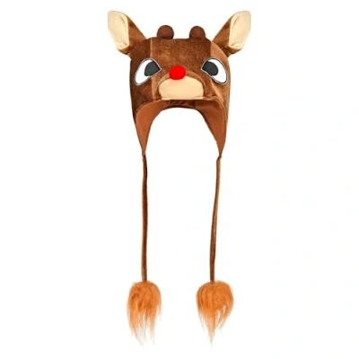 Afbeelding van Widmann 09772 rendierhoed van pluche, Rudolph, rendier, Kerstmis, Santa Claus, hoed, hoofdtooi, accessoire, carnaval, themafeest