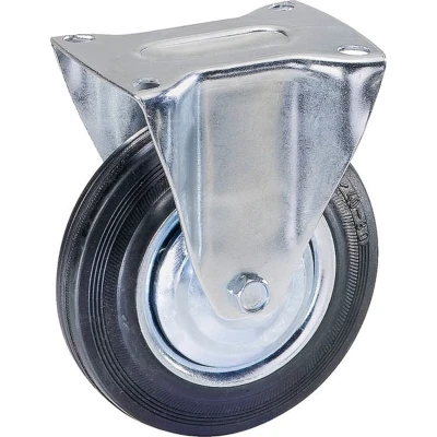 Afbeelding van Bokwiel 80mm rubber totale hoogte 105mm