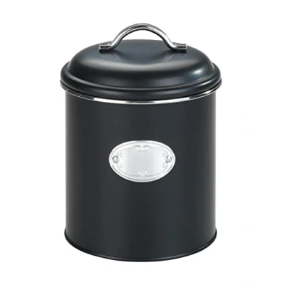 Afbeelding van Wenko Nero Recipiente hermético (1,6 L), Metal pulverizado, Negro, Maße (B/T x H): 13 18 cm